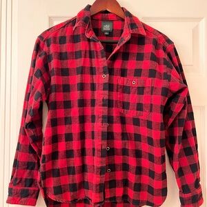 Target Red and Black Plaid Women's Button Down Shirt